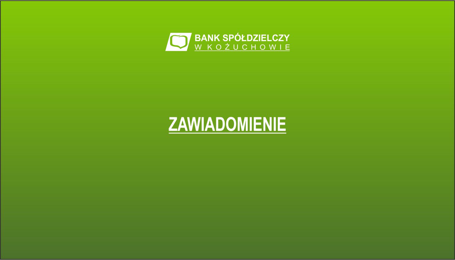 Zawiadomienie o Zebraniu Grup Członkowskich